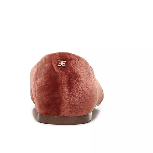 SAM EDELMAN WANDA POINTED TOE FLAT IN CANYON ORANGE VELVET |PICK SIZE - Picture 5 of 6